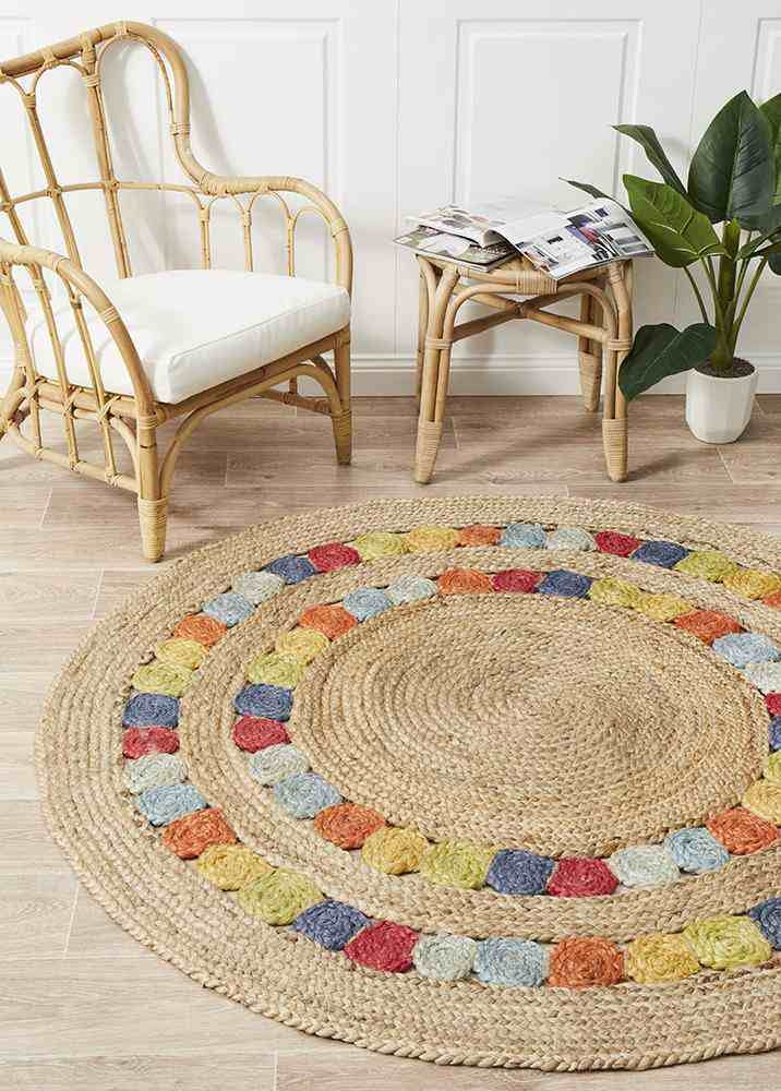 Atrium Fruit Multi By Rug Culture - 120X120CM - ROUND