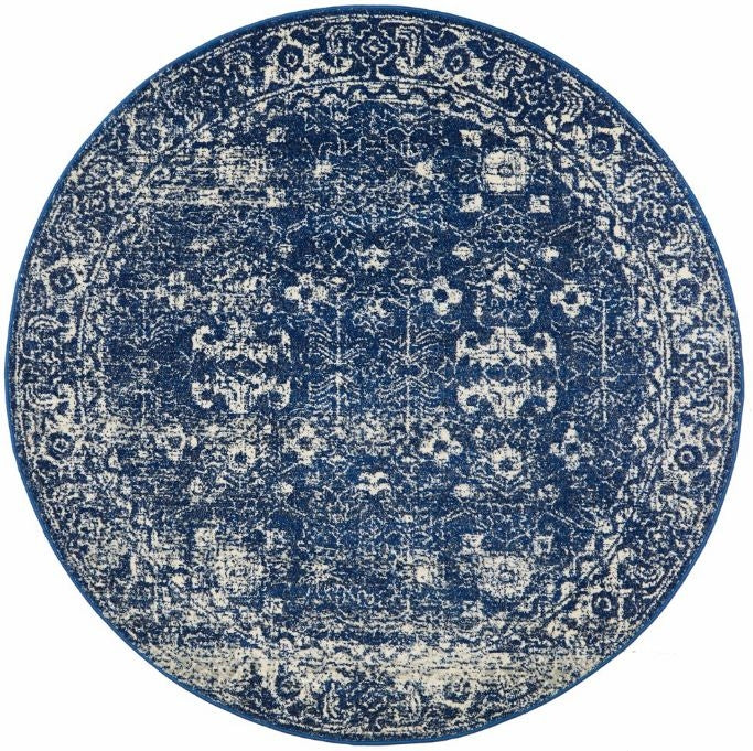 Evoke 252 Navy Round by Rug Culture -240X240CM - ROUND