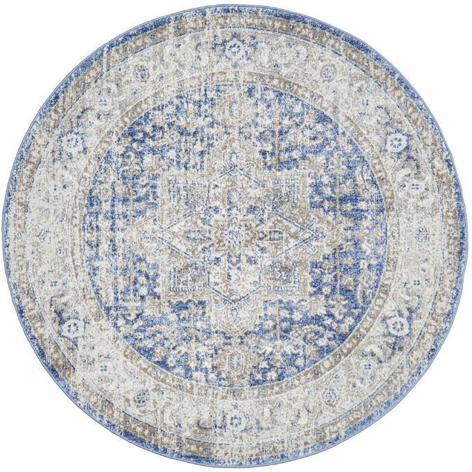 Mayfair Hugo Ocean Round by Rug Culture-150X150CM - ROUND