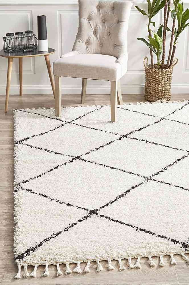 Saffron 22 White by Rug Culture - 170X120CM - RECTANGLE