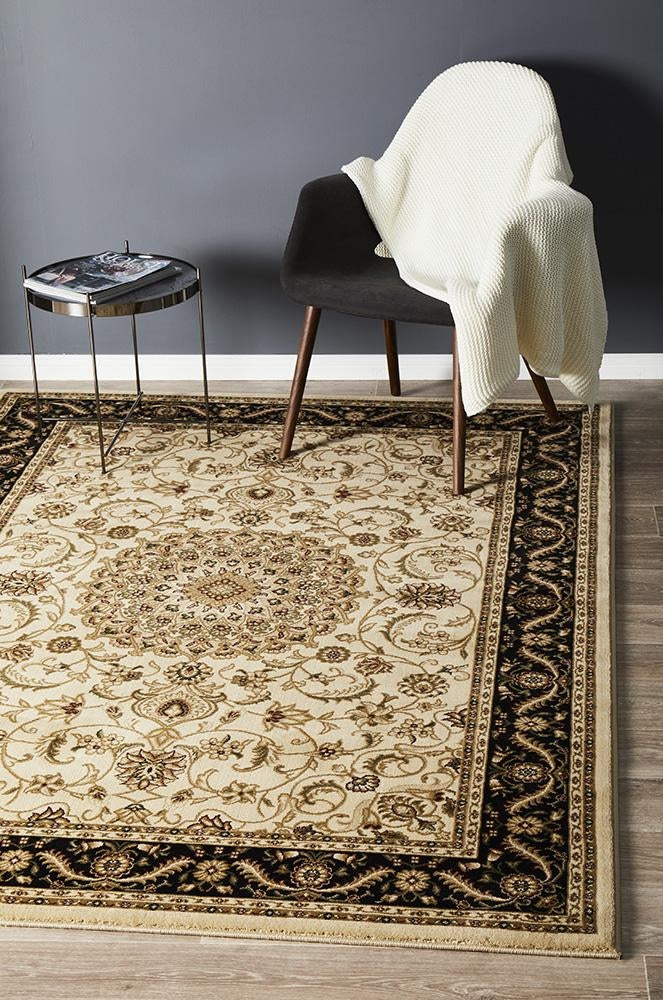 Sydney 9 Ivory Black Rug by Rug Culture - 290X200CM - RECTANGLE