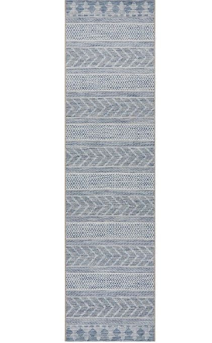 Terrace 5505 Blue Runner by Rug Culture-400X80CM - RUNNER